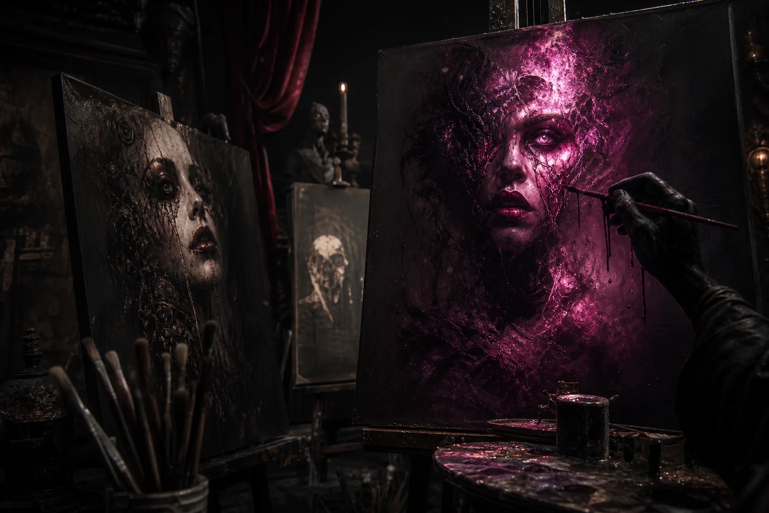 The Dark Canvas — Horror Art as Emotional Architecture